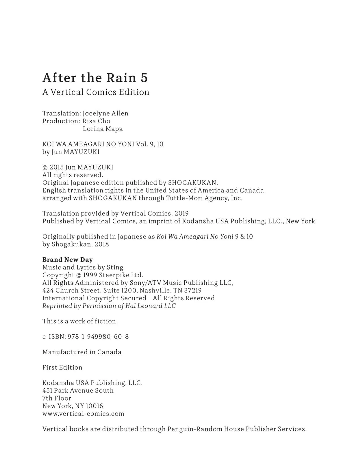 Read After the Rain en Manga Online