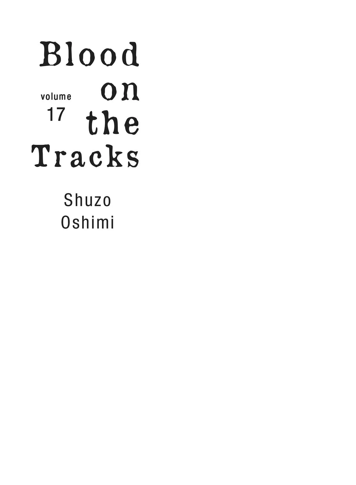 Read Blood on the Tracks en Manga Online