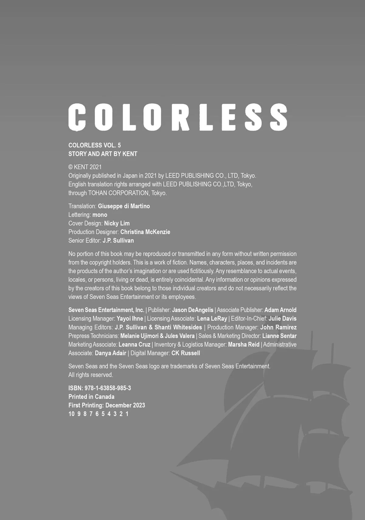 Read Colorless en Manga Online