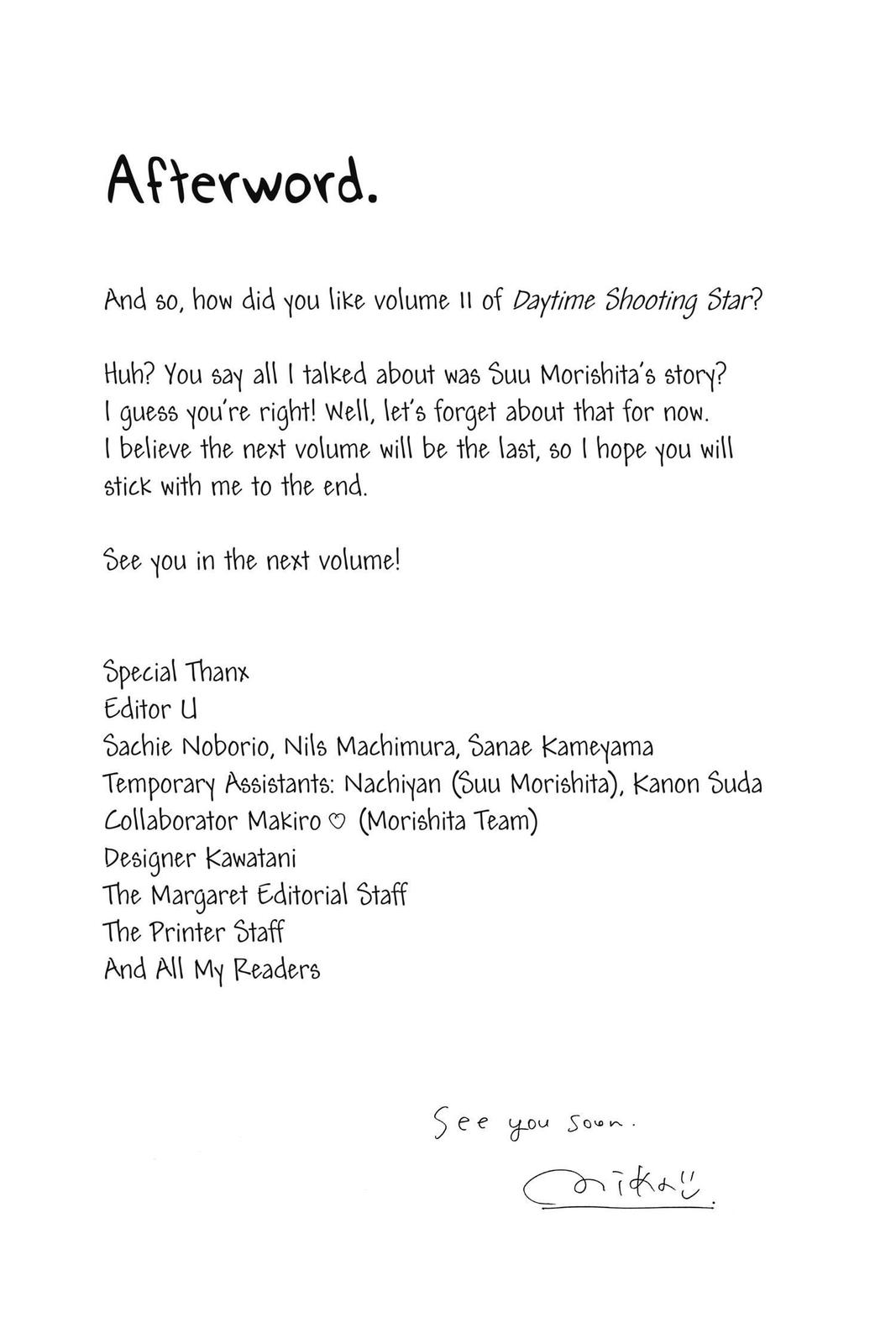 Read Daytime Shooting Star en Manga Online