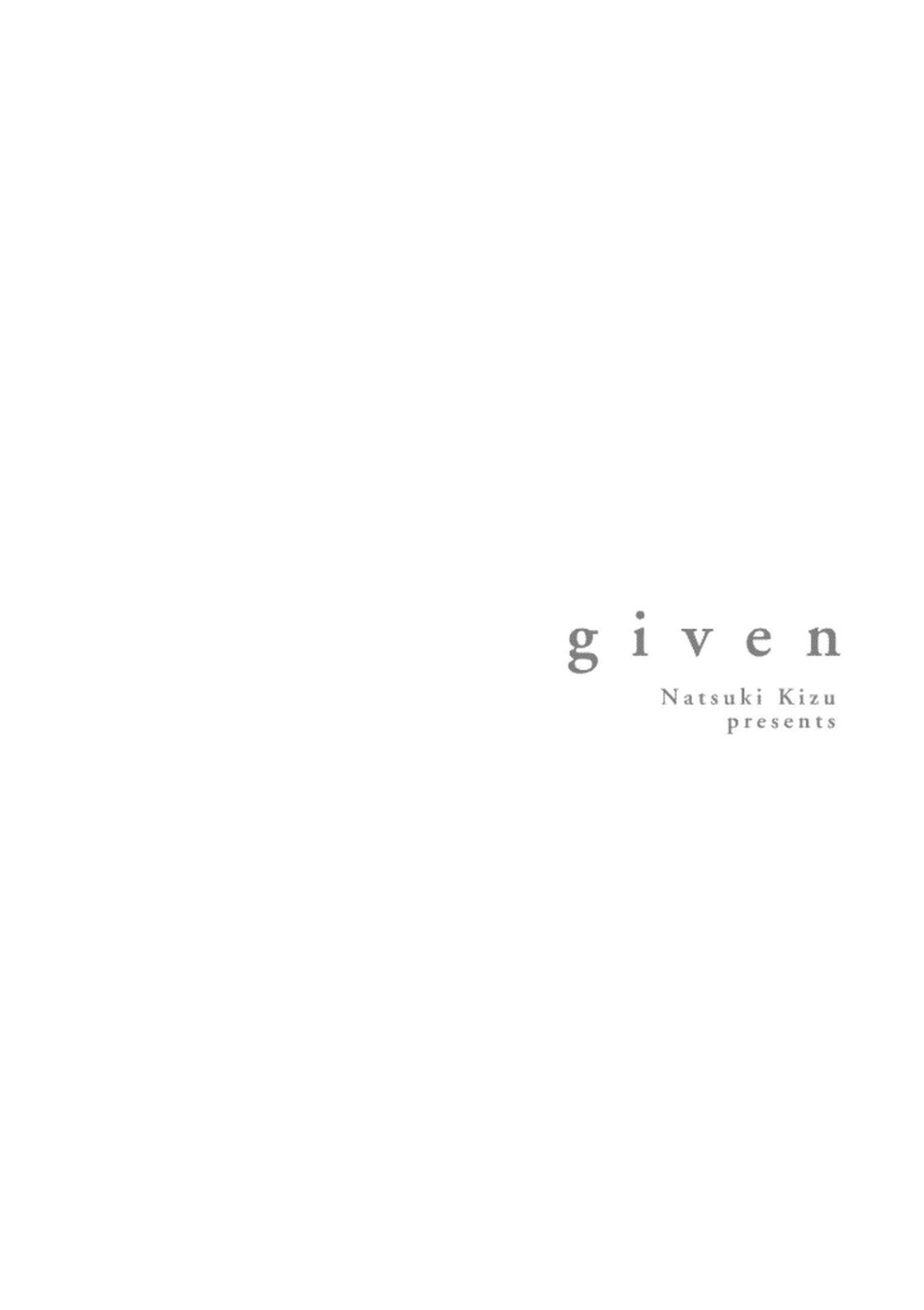 Read Given pt Manga Online
